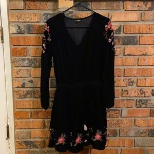 Black velvet dress